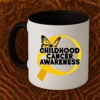 Childhood Cancer Awareness Butterfly Ribbon Coffee Mug thumb 2