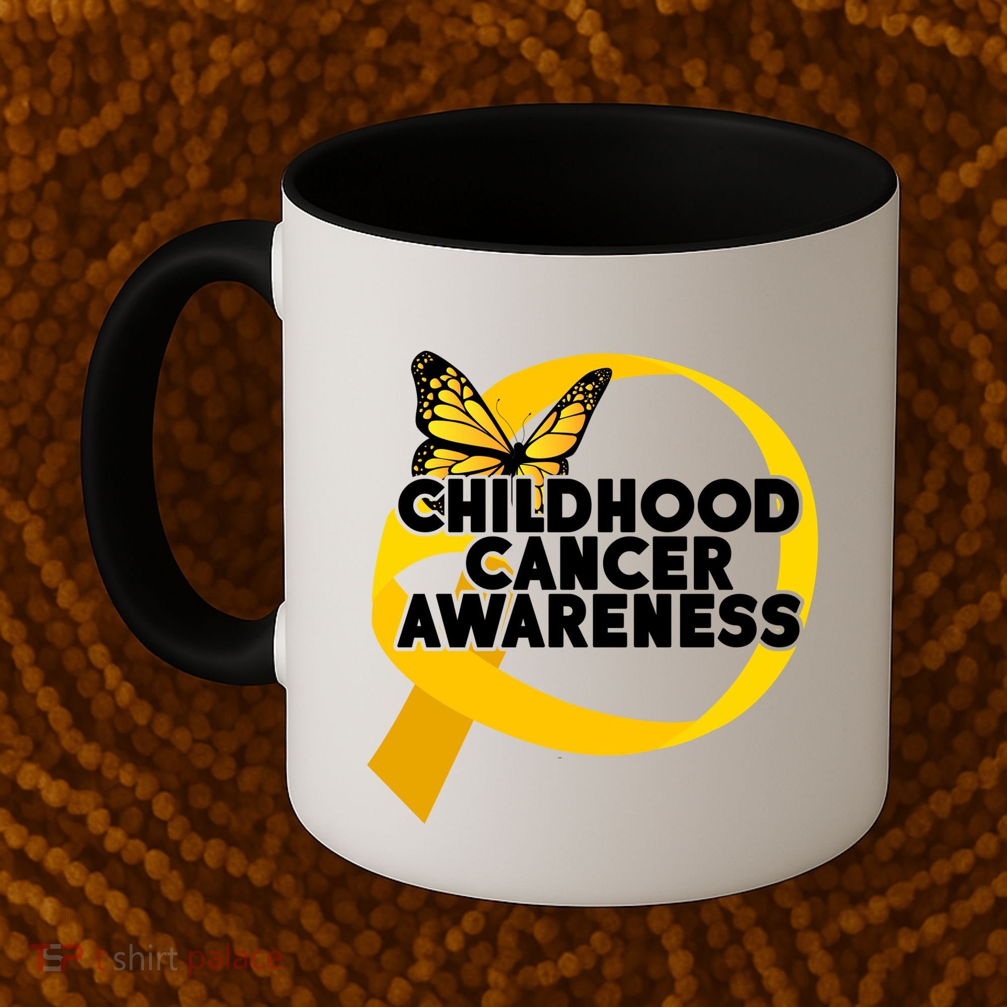 Childhood Cancer Awareness Butterfly Ribbon Coffee Mug
