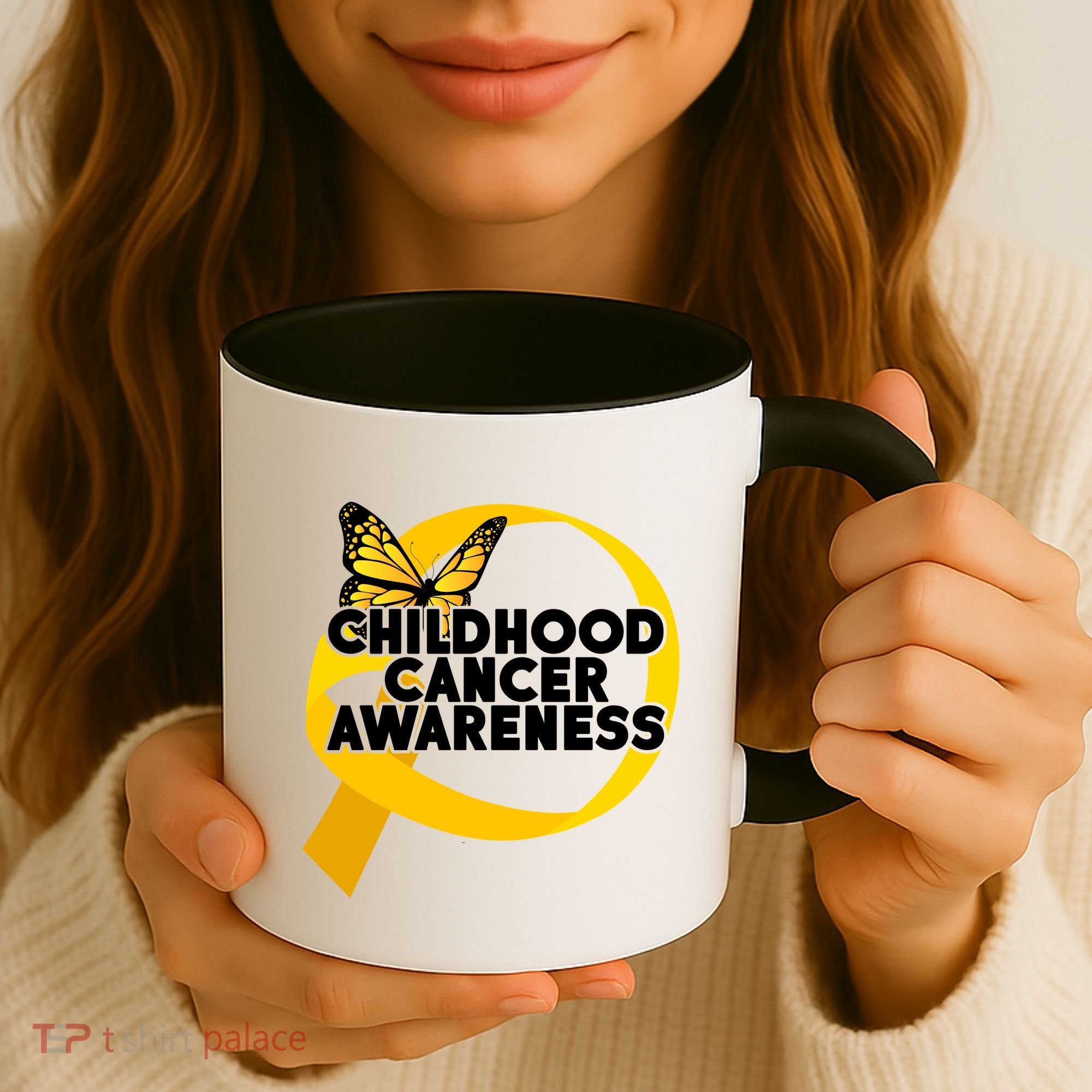 Childhood Cancer Awareness Butterfly Ribbon Coffee Mug