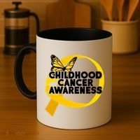 Childhood Cancer Awareness Butterfly Ribbon Coffee Mug thumb 4