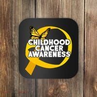 Childhood Cancer Awareness Butterfly Ribbon Coaster thumb 0