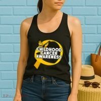 Childhood Cancer Awareness Butterfly Ribbon Women's Tank Top thumb 2