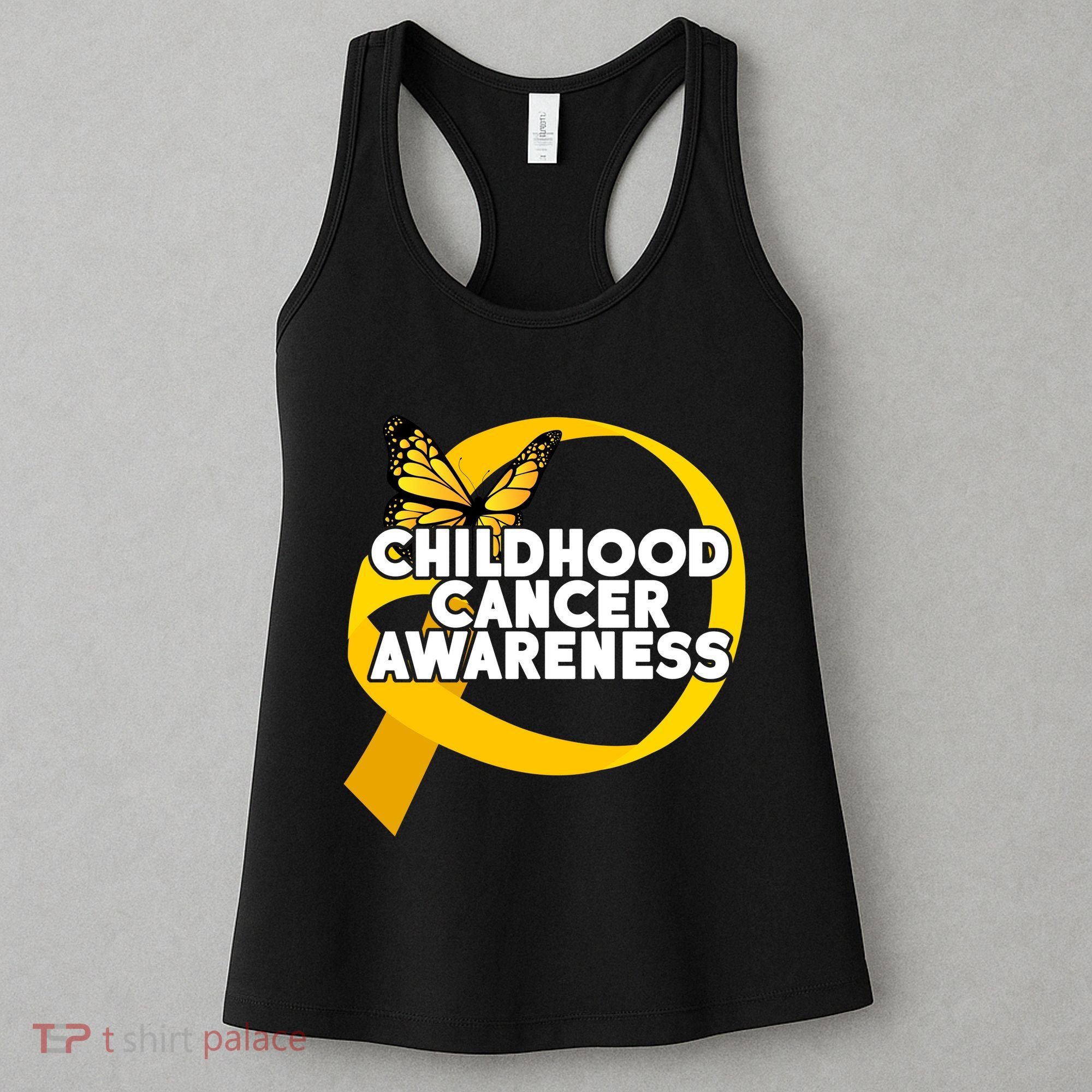 Childhood Cancer Awareness Butterfly Ribbon Women's Tank Top