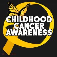 Childhood Cancer Awareness Butterfly Ribbon Pom Pom 12in Knit Beanie thumb 2