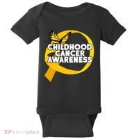 Childhood Cancer Awareness Butterfly Ribbon Baby Bodysuit thumb 0