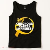Childhood Cancer Awareness Butterfly Ribbon Tank Top thumb 2