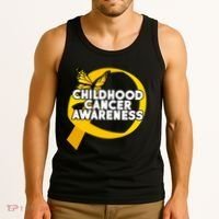 Childhood Cancer Awareness Butterfly Ribbon Tank Top thumb 3