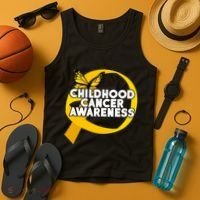 Childhood Cancer Awareness Butterfly Ribbon Tank Top thumb 4