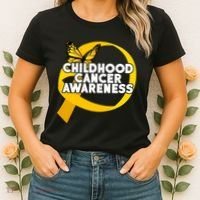 Childhood Cancer Awareness Butterfly Ribbon Women's T-Shirt thumb 2