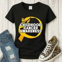 Childhood Cancer Awareness Butterfly Ribbon Women's T-Shirt thumb 3