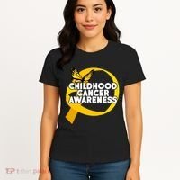 Childhood Cancer Awareness Butterfly Ribbon Women's T-Shirt thumb 4