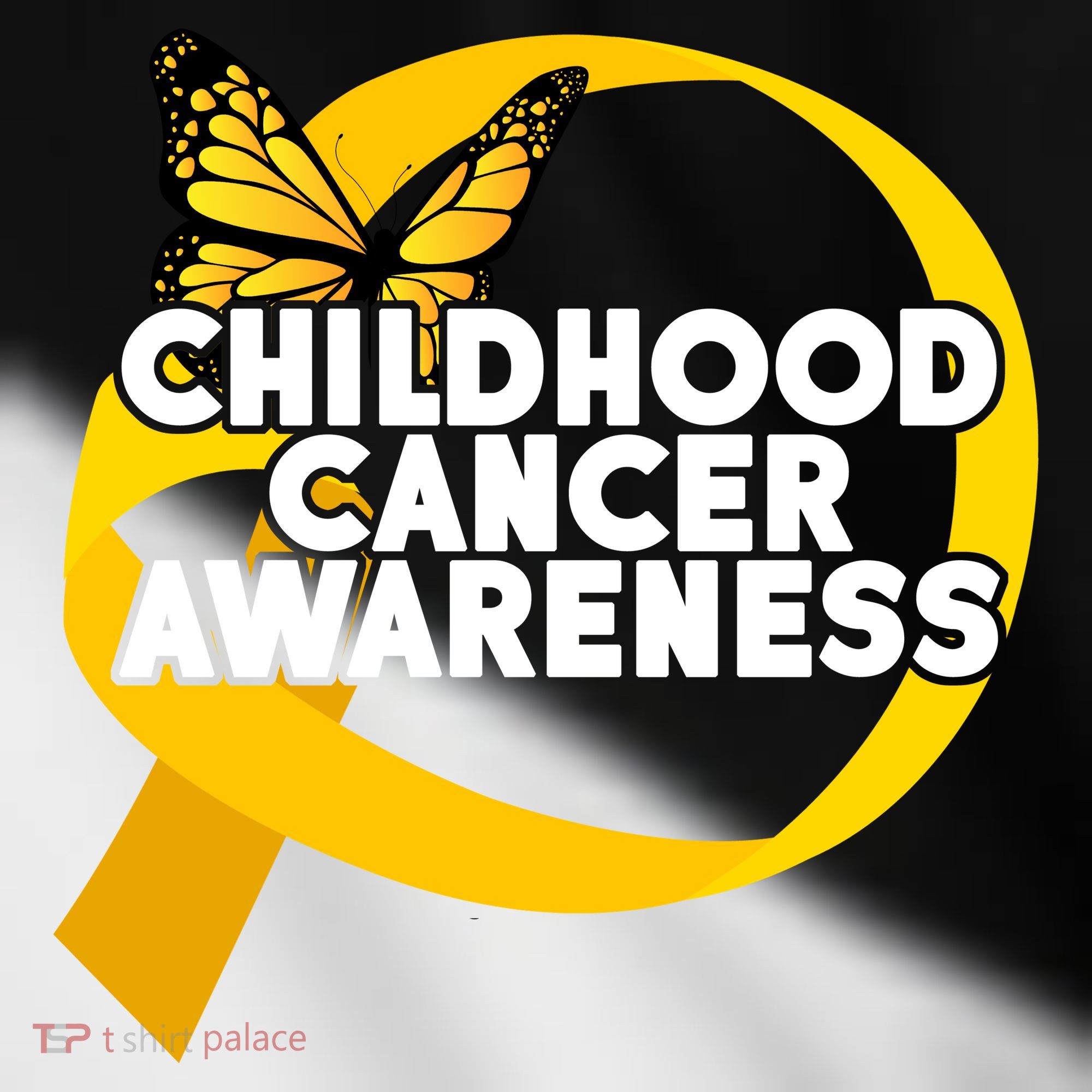 Childhood Cancer Awareness Butterfly Ribbon Toddler Fine Jersey T-Shirt