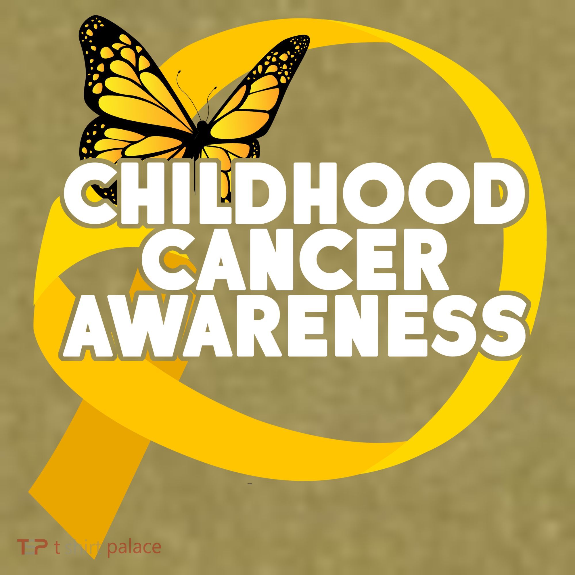 Childhood Cancer Awareness Butterfly Ribbon Garment-Dyed Women's Muscle Tee