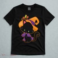 Cute Cat And Mouse Halloween Witch T-Shirt thumb 5