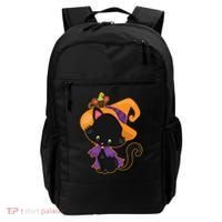 Cute Cat And Mouse Halloween Witch Backpack thumb 0