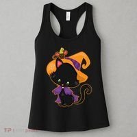 Cute Cat And Mouse Halloween Witch Women's Tank Top thumb 3
