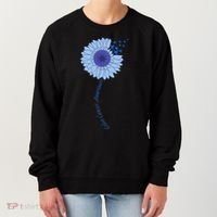 Colon Cancer Awareness Sunflower Periwinkle Ribbon Women's Sweatshirt thumb 0