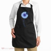 Colon Cancer Awareness Sunflower Periwinkle Ribbon Apron thumb 2