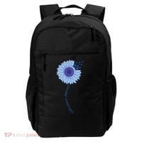 Colon Cancer Awareness Sunflower Periwinkle Ribbon Backpack thumb 0