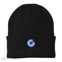 Colon Cancer Awareness Sunflower Periwinkle Ribbon Beanie thumb 0