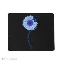 Colon Cancer Awareness Sunflower Periwinkle Ribbon Mousepad thumb 0