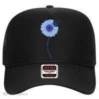 Colon Cancer Awareness Sunflower Periwinkle Ribbon Hat thumb 0