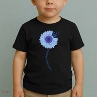 Colon Cancer Awareness Sunflower Periwinkle Ribbon Toddler T-Shirt thumb 2