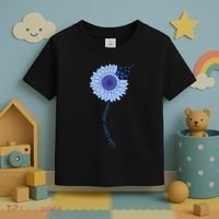 Colon Cancer Awareness Sunflower Periwinkle Ribbon Toddler T-Shirt thumb 3