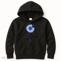 Colon Cancer Awareness Sunflower Periwinkle Ribbon Kids Hoodie thumb 0