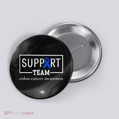 Colon Cancer Awareness Support Team Button