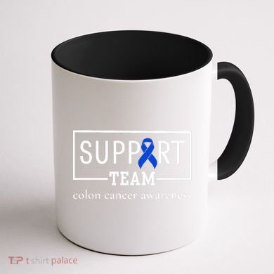 Colon Cancer Awareness Support Team Coffee Mug back
