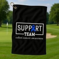 Colon Cancer Awareness Support Team Golf Towel thumb 1