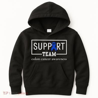 Colon Cancer Awareness Support Team Kids Hoodie
