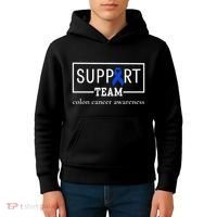 Colon Cancer Awareness Support Team Kids Hoodie thumb 4