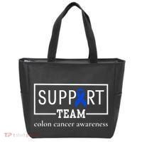 Colon Cancer Awareness Support Team Tote Bag thumb 0