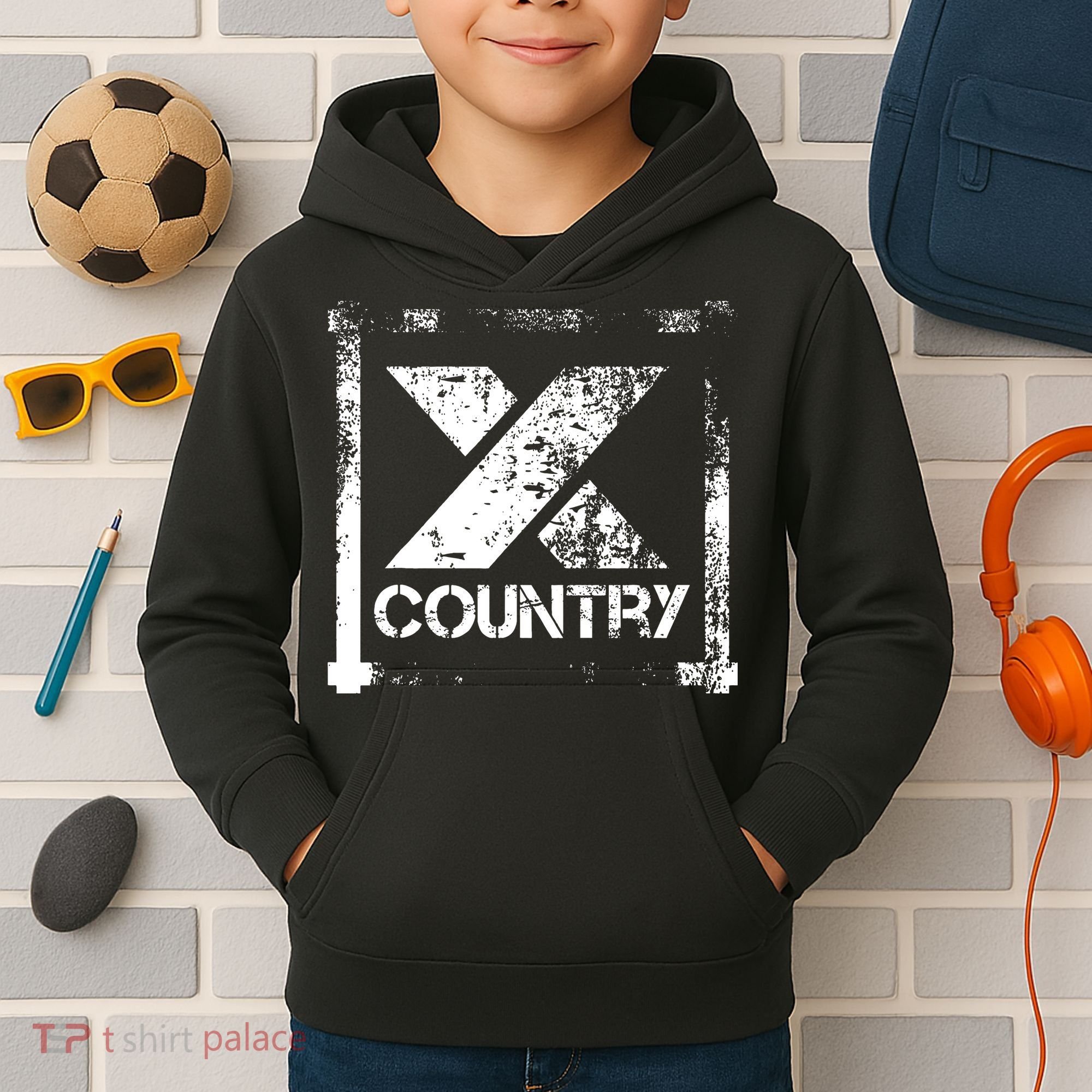 Cross Country Athlete Track Running Kids Hoodie