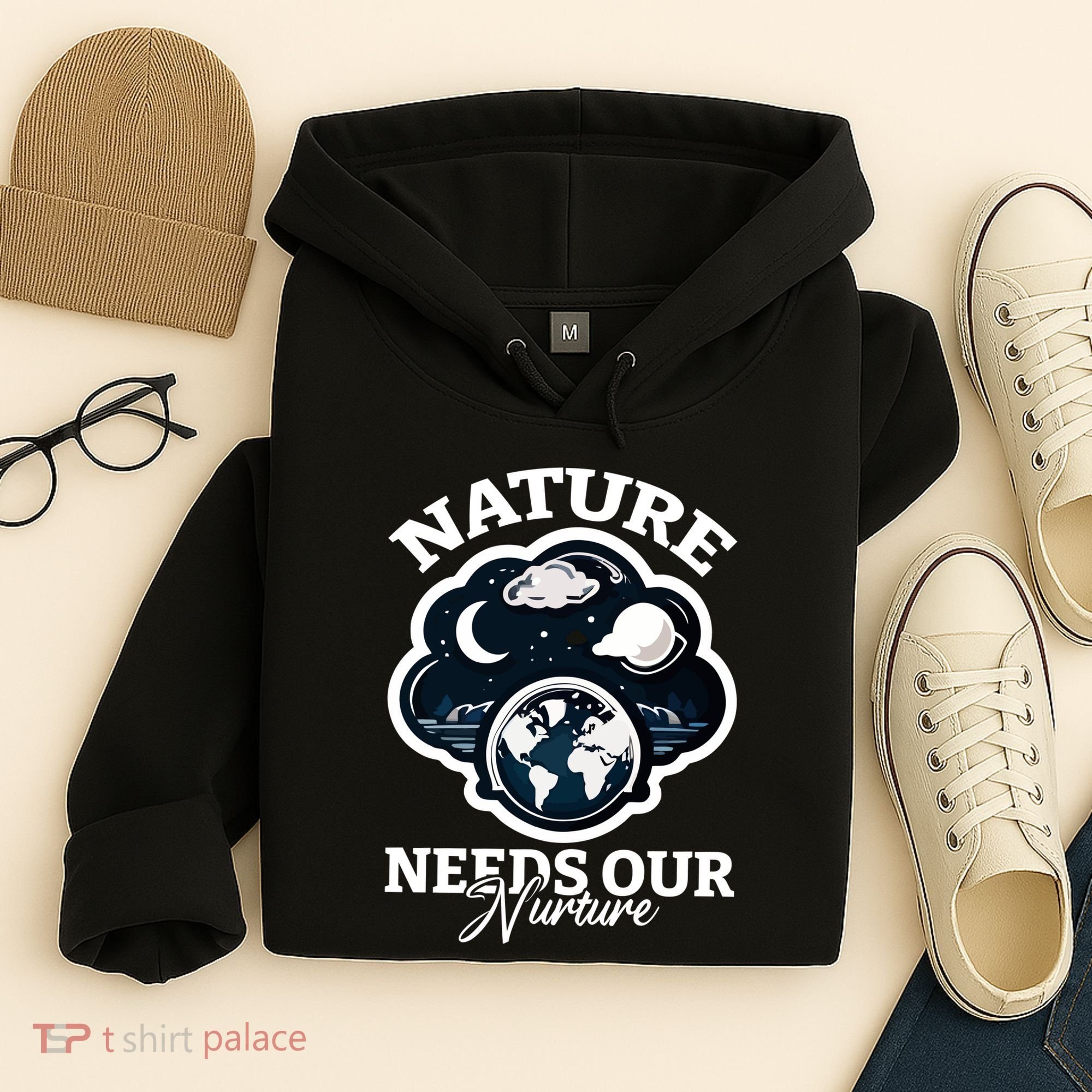 Climate Change Awareness Print Hoodie