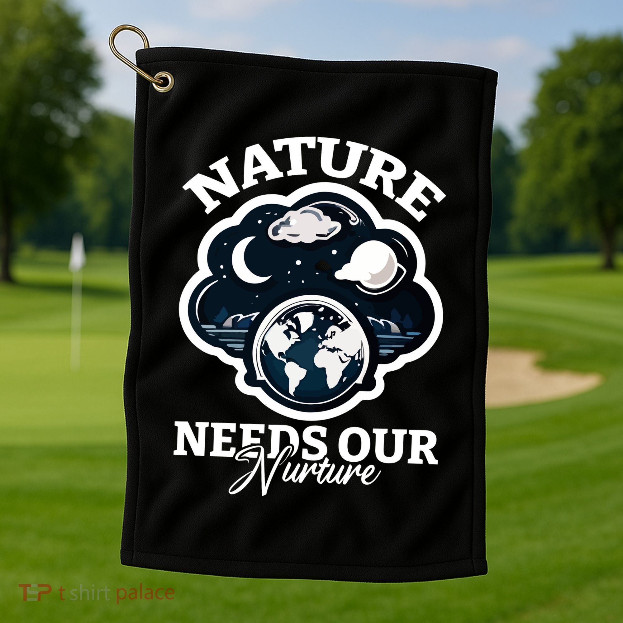 Climate Change Awareness Print Golf Towel