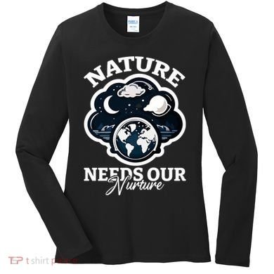 Climate Change Awareness Print Women's Long Sleeve Shirt
