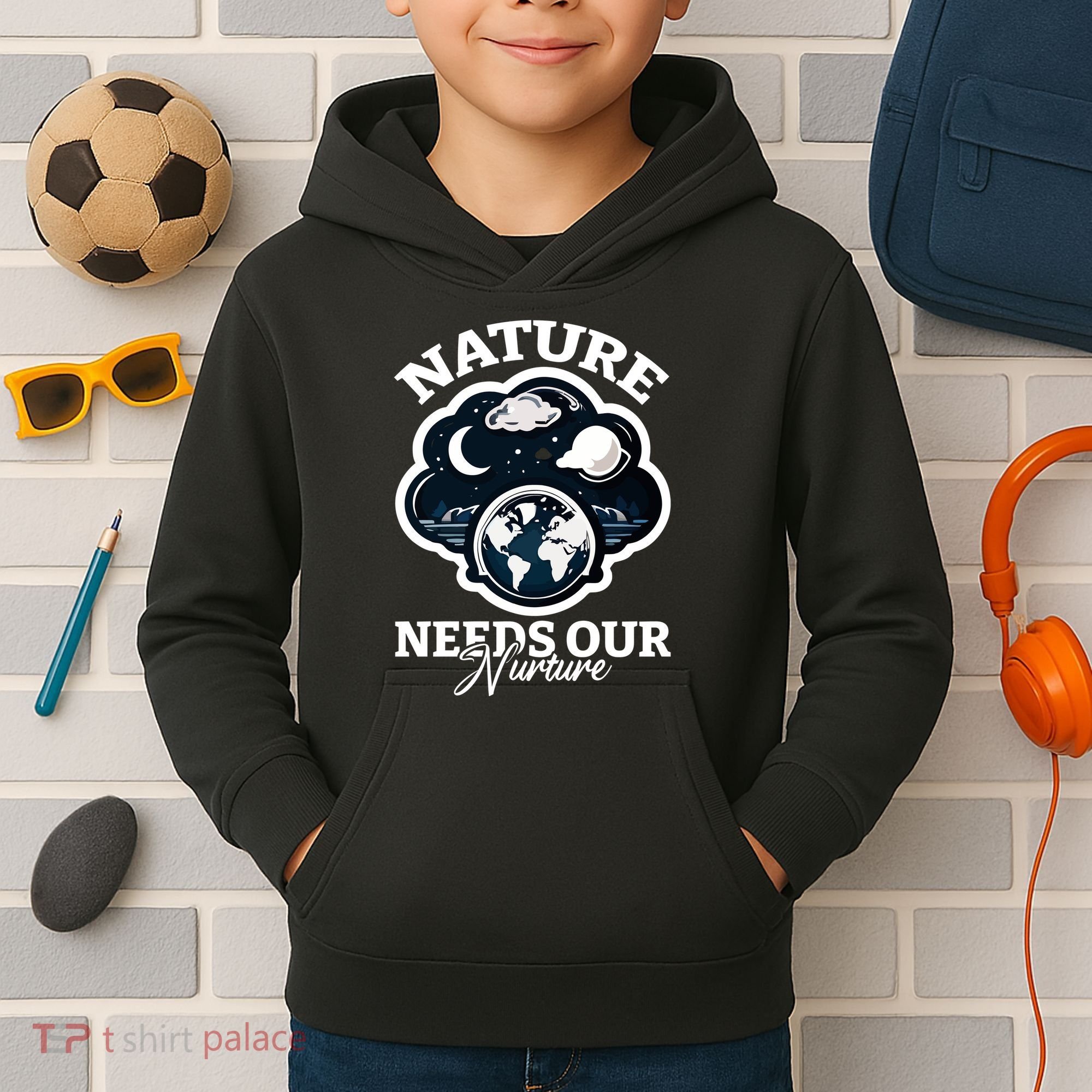 Climate Change Awareness Print Kids Hoodie