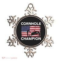 Cornhole Champion American Flag USA July 4th Cornhole Ornament thumb 0