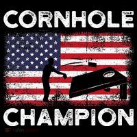 Cornhole Champion American Flag USA July 4th Cornhole Ornament thumb 1