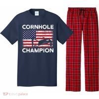 Cornhole Champion American Flag USA July 4th Cornhole Pajama Set thumb 0