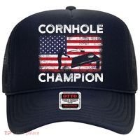 Cornhole Champion American Flag USA July 4th Cornhole Hat thumb 0