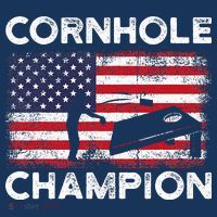 Cornhole Champion American Flag USA July 4th Cornhole Kids Hoodie thumb 5