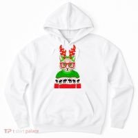 Funny Hipster Christmas Party Cat Hoodie thumb 0