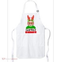 Funny Hipster Christmas Party Cat Apron thumb 0