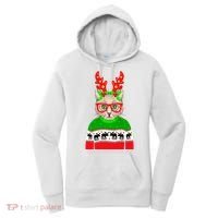 Funny Hipster Christmas Party Cat Women's Hoodie thumb 0
