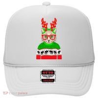 Funny Hipster Christmas Party Cat Hat thumb 0