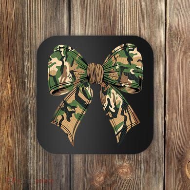 Camo Coquette Bow Hunting Camouflage Old Hunter Coaster